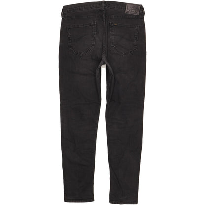 Lee Arvin Men Black Skinny Slim Stretch Jeans W34 L32