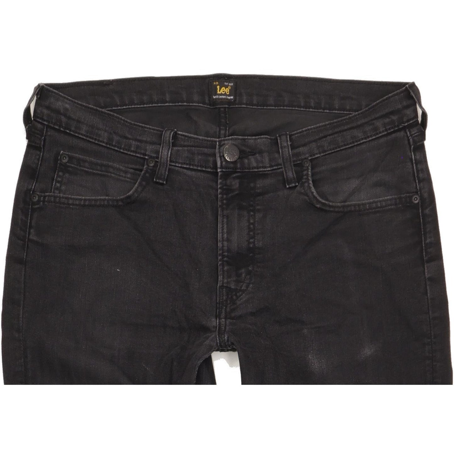 Lee Arvin Men Black Skinny Slim Stretch Jeans W34 L32