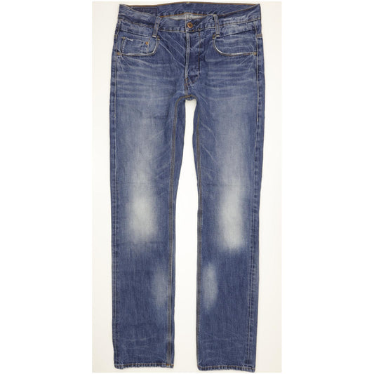 G-Star New Radar Men Blue Straight Slim Jeans W34 L34