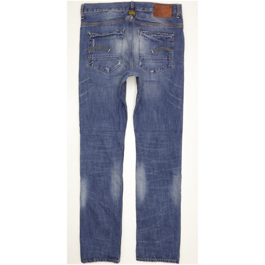 G-Star New Radar Men Blue Straight Slim Jeans W34 L34