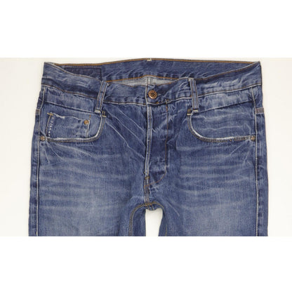 G-Star New Radar Men Blue Straight Slim Jeans W34 L34