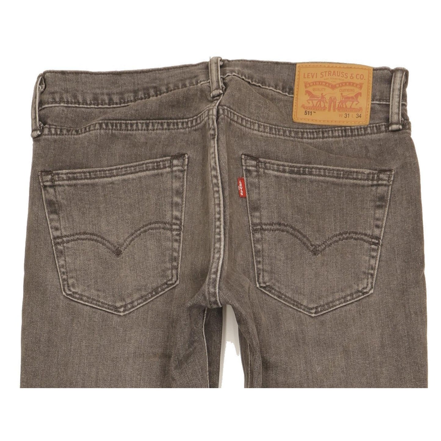 Levi's 511 Men Grey Straight Slim Stretch Jeans W31 L34