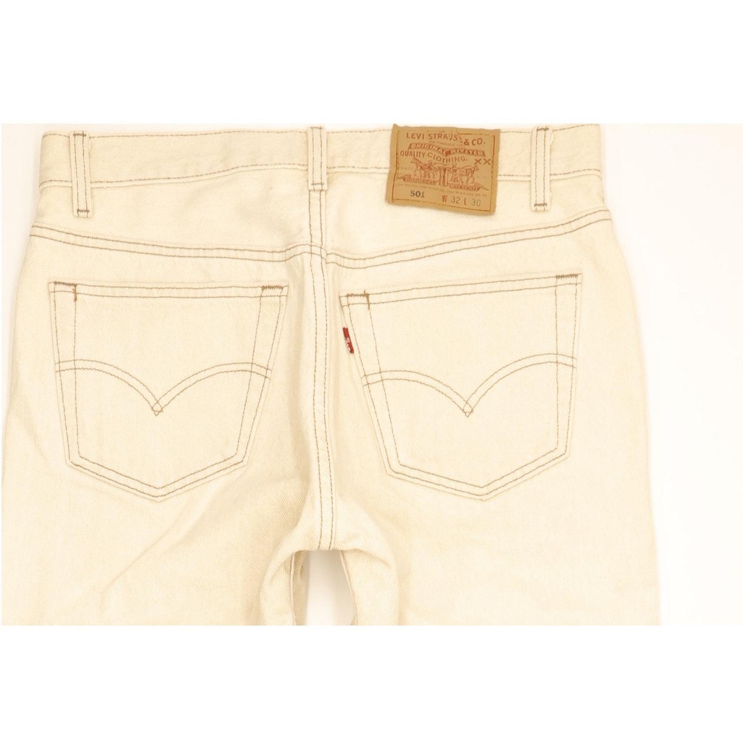 Levi's 501Made in USA Men Beige Straight Regular Jeans W32 L30