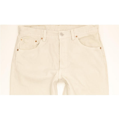Levi's 501 Made in USA Men Beige Straight Regular Jeans W33 L35