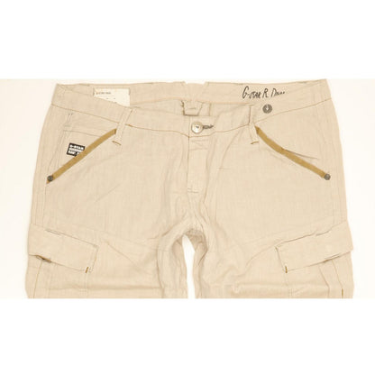 G-Star Rco Trooper Men Beige Straight Regular Stretch Trousers W30 L27