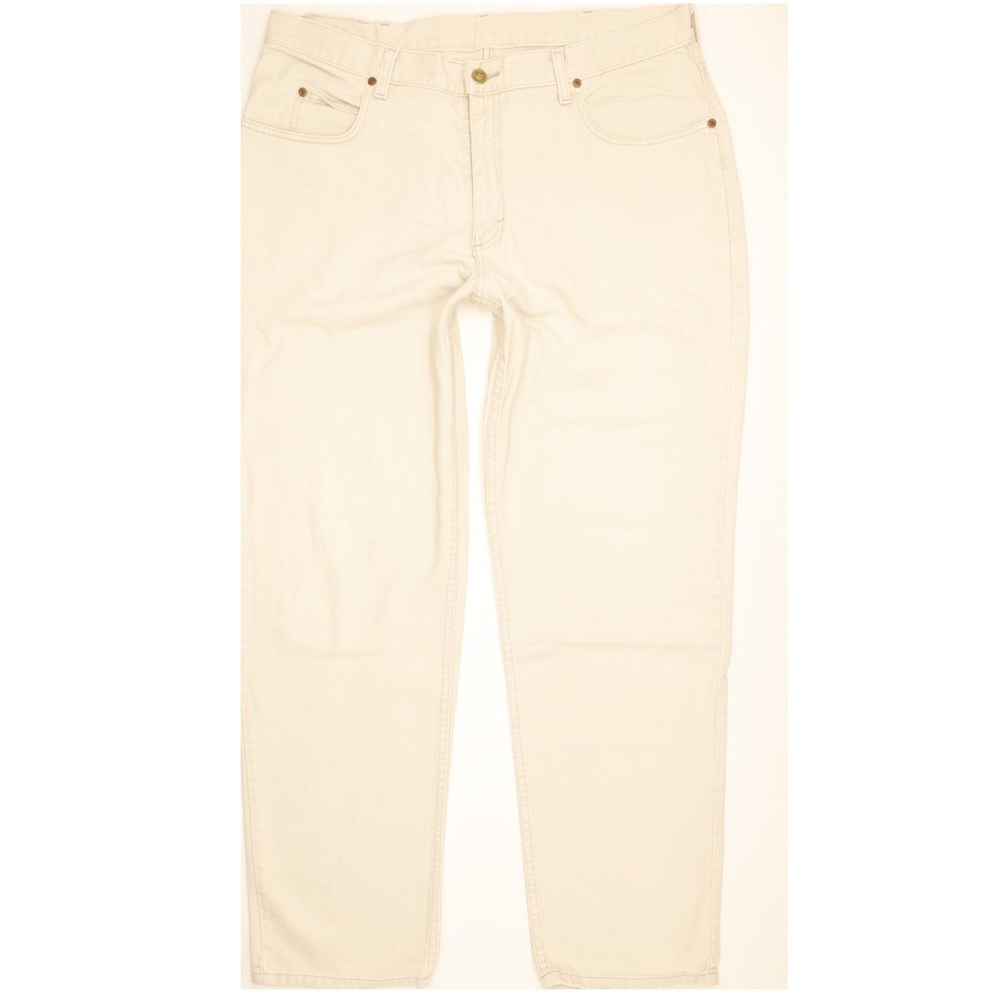 Lee St Louis Men Beige Straight Regular Jeans W38 L31