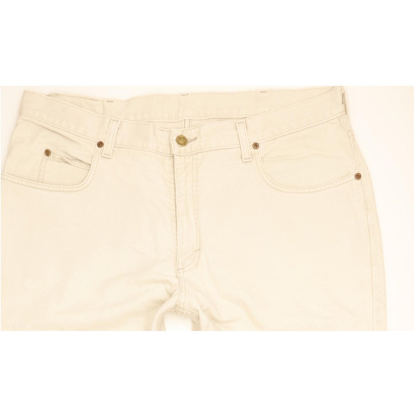 Lee St Louis Men Beige Straight Regular Jeans W38 L31