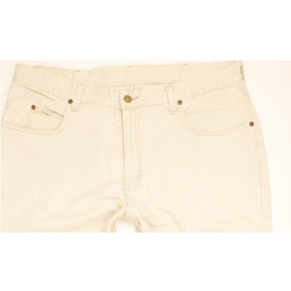 Lee St Louis Men Beige Straight Regular Jeans W38 L31