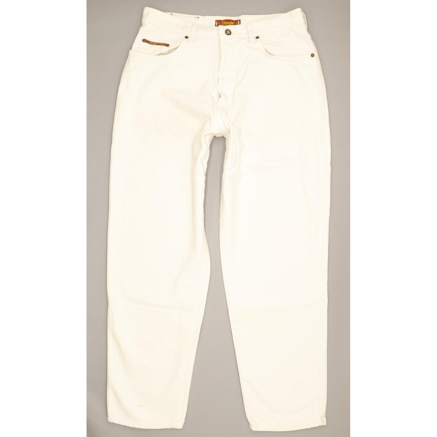 Wrangler Men White Tapered Loose Jeans W32 L30