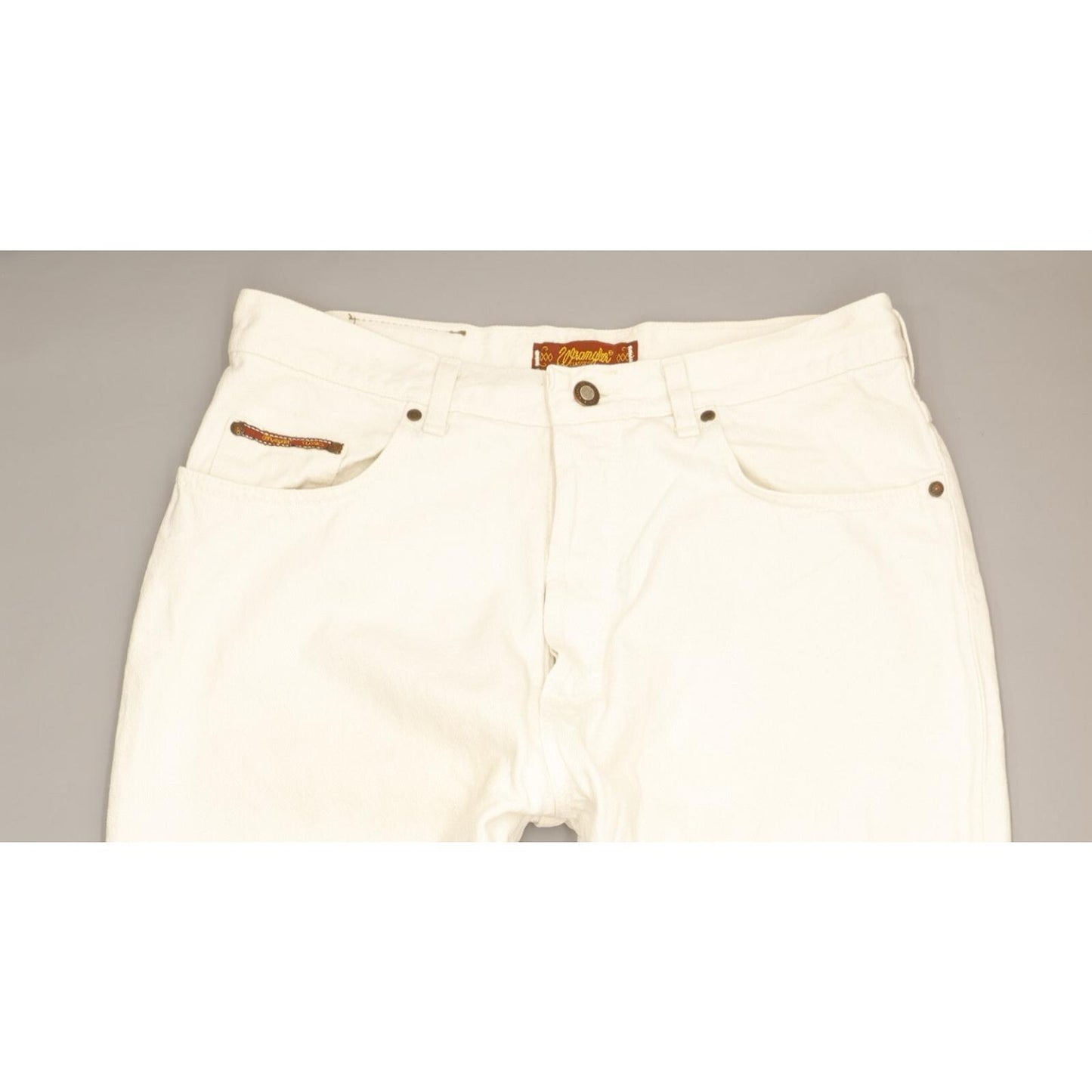 Wrangler Men White Tapered Loose Jeans W32 L30