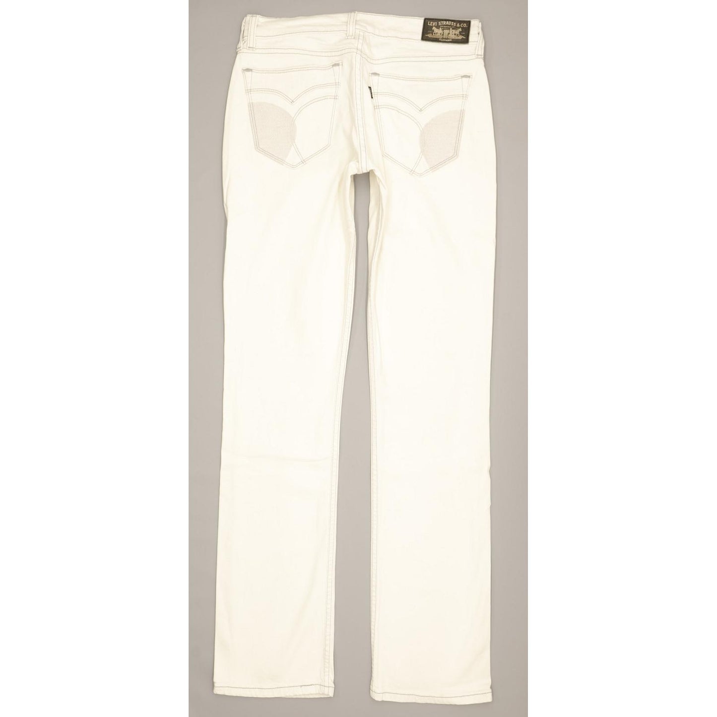 Levi's Women White Straight Slim Stretch Jeans W29 L34