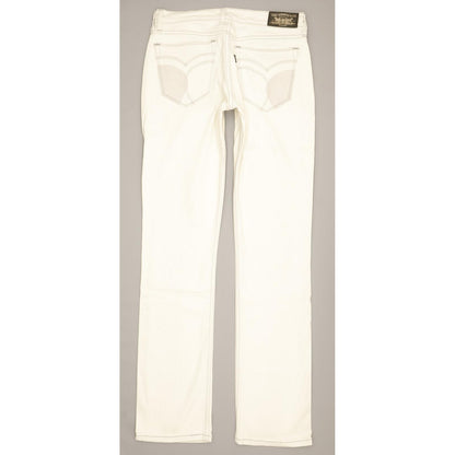 Levi's Women White Straight Slim Stretch Jeans W29 L34