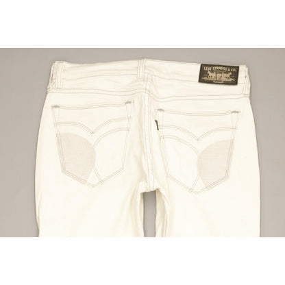 Levi's Women White Straight Slim Stretch Jeans W29 L34
