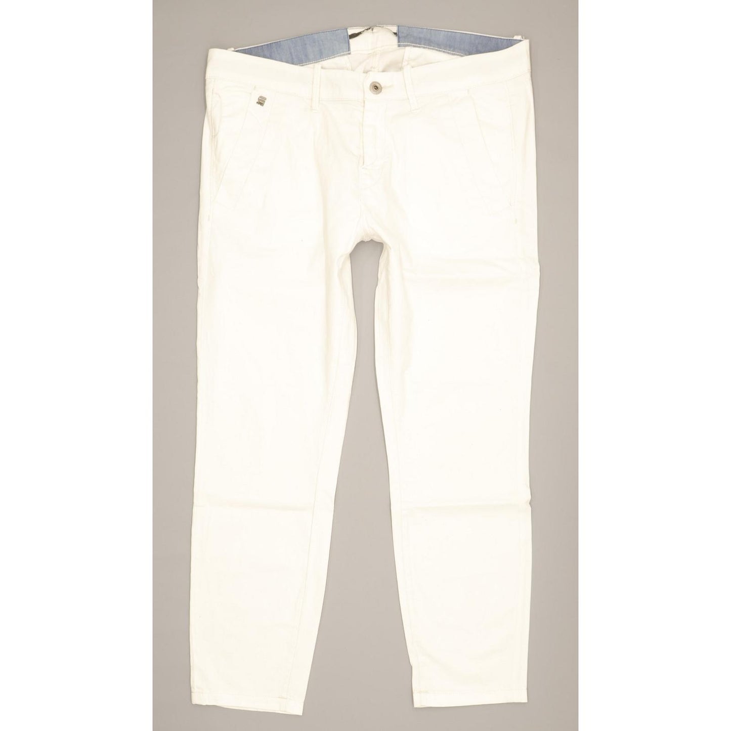 G-Star Women White Tapered Relaxed Chino Stretch Trousers W30 L26