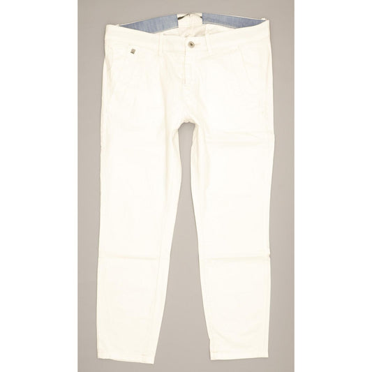 G-Star Women White Tapered Relaxed Chino Stretch Trousers W30 L26