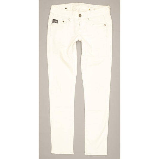 G-Star Women White Skinny Slim Stretch Jeans W28 L29