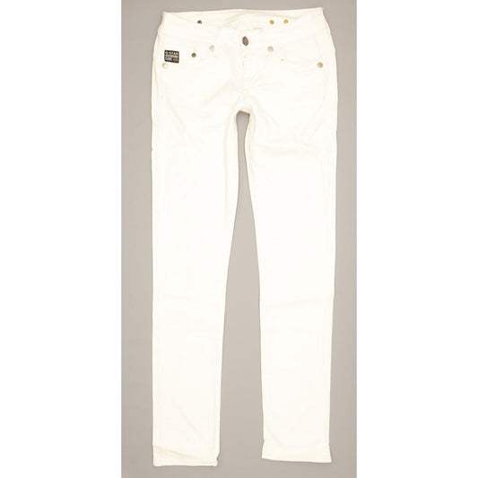 G-Star Women White Skinny Slim Stretch Jeans W28 L31