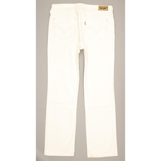 Levi's 627 Women White Straight Slim Stretch Jeans W32 L29