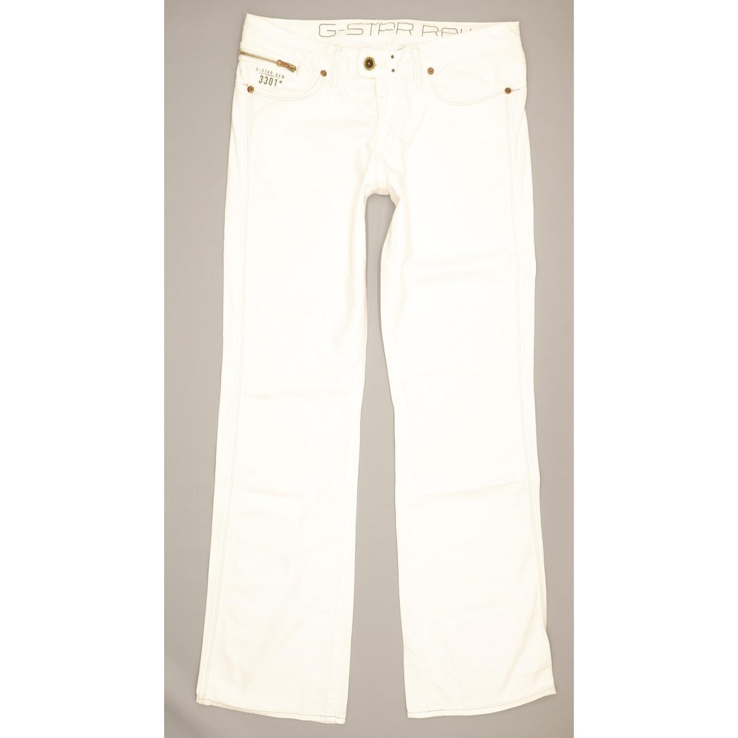 G-Star Spark Women White Straight Loose Jeans W31 L34