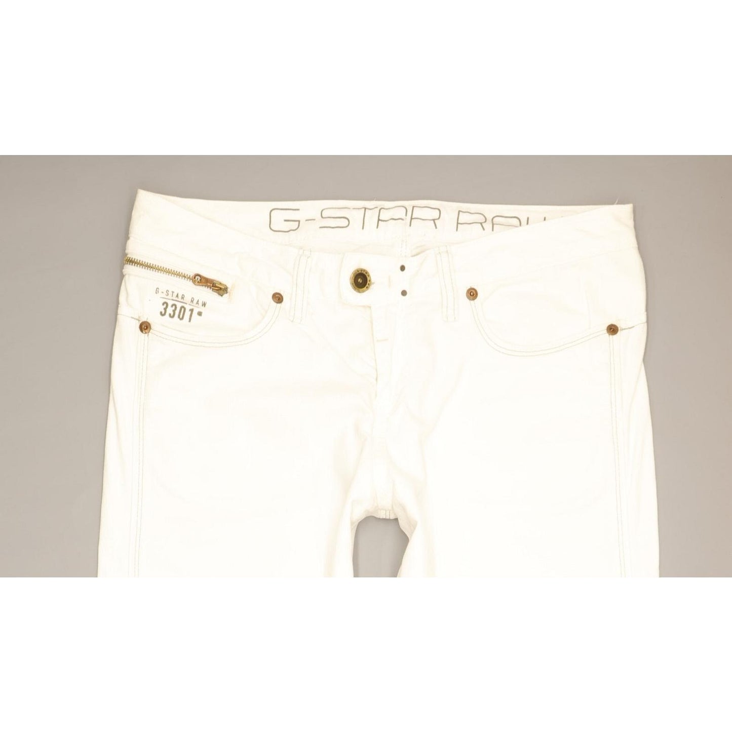G-Star Spark Women White Straight Loose Jeans W31 L34