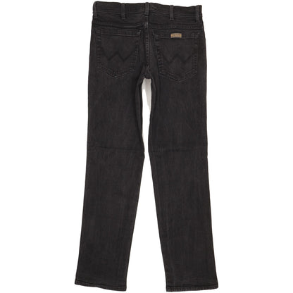 Wrangler Men Black Straight Regular Stretch Jeans W33 L33