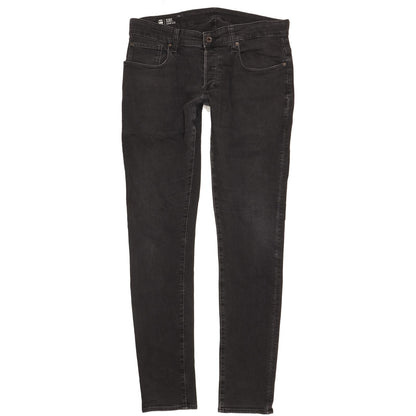 G-Star 3301-A Men Black Skinny Slim Stretch Jeans W34 L34
