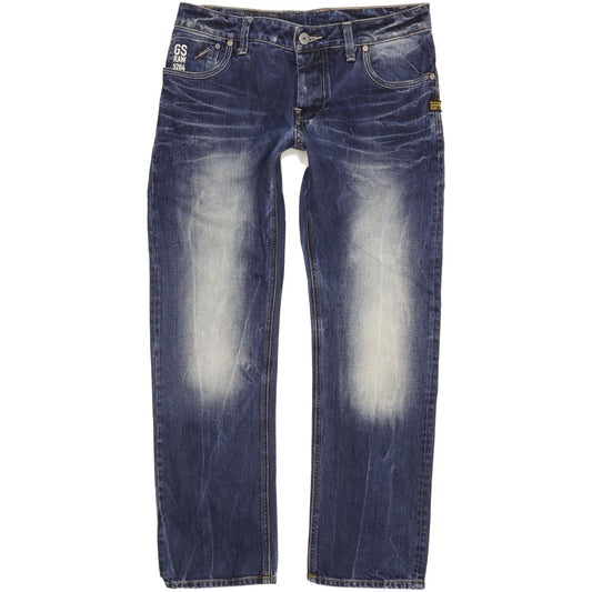 G-Star Attacc Men Blue Straight Slim Jeans W32 L30