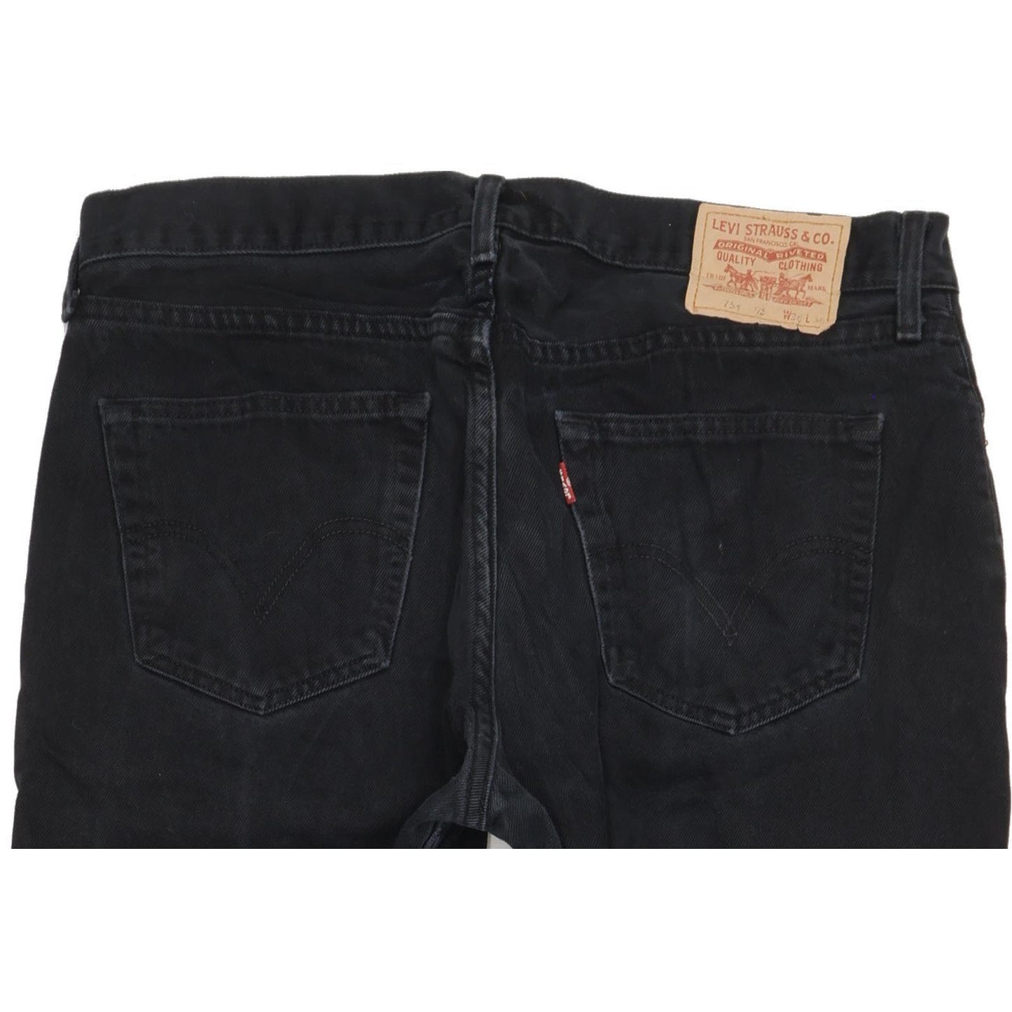 Levi's 751 Men Black Straight Regular Jeans W36 L33