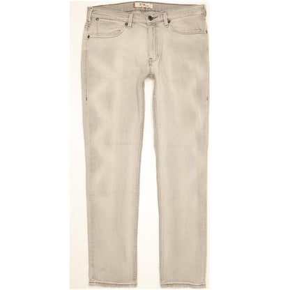 Levi's 519 Men Grey Straight Slim Stretch Jeans W34 L32