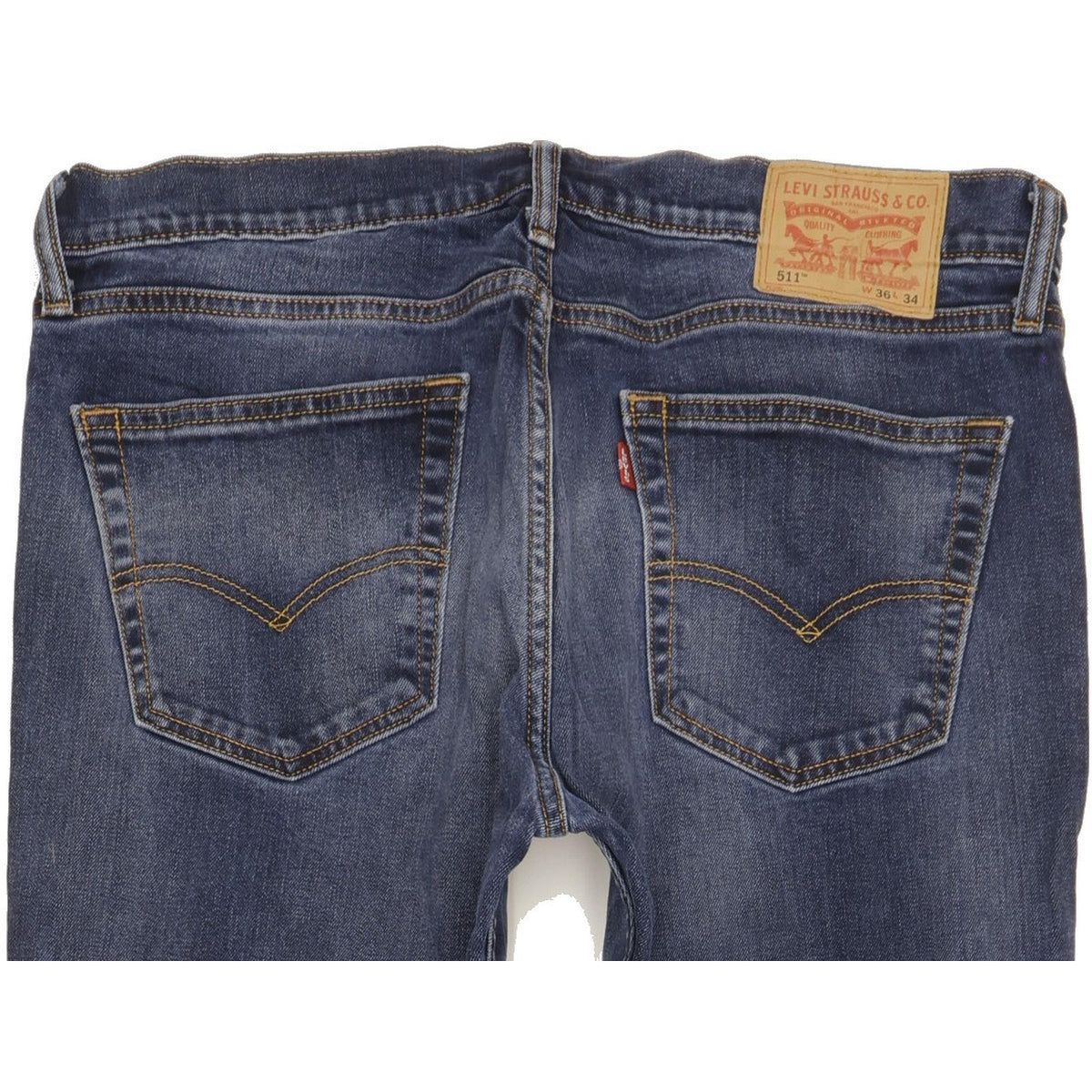 Levi's 511 Blue Straight Slim Jeans High Waisted W36 L32