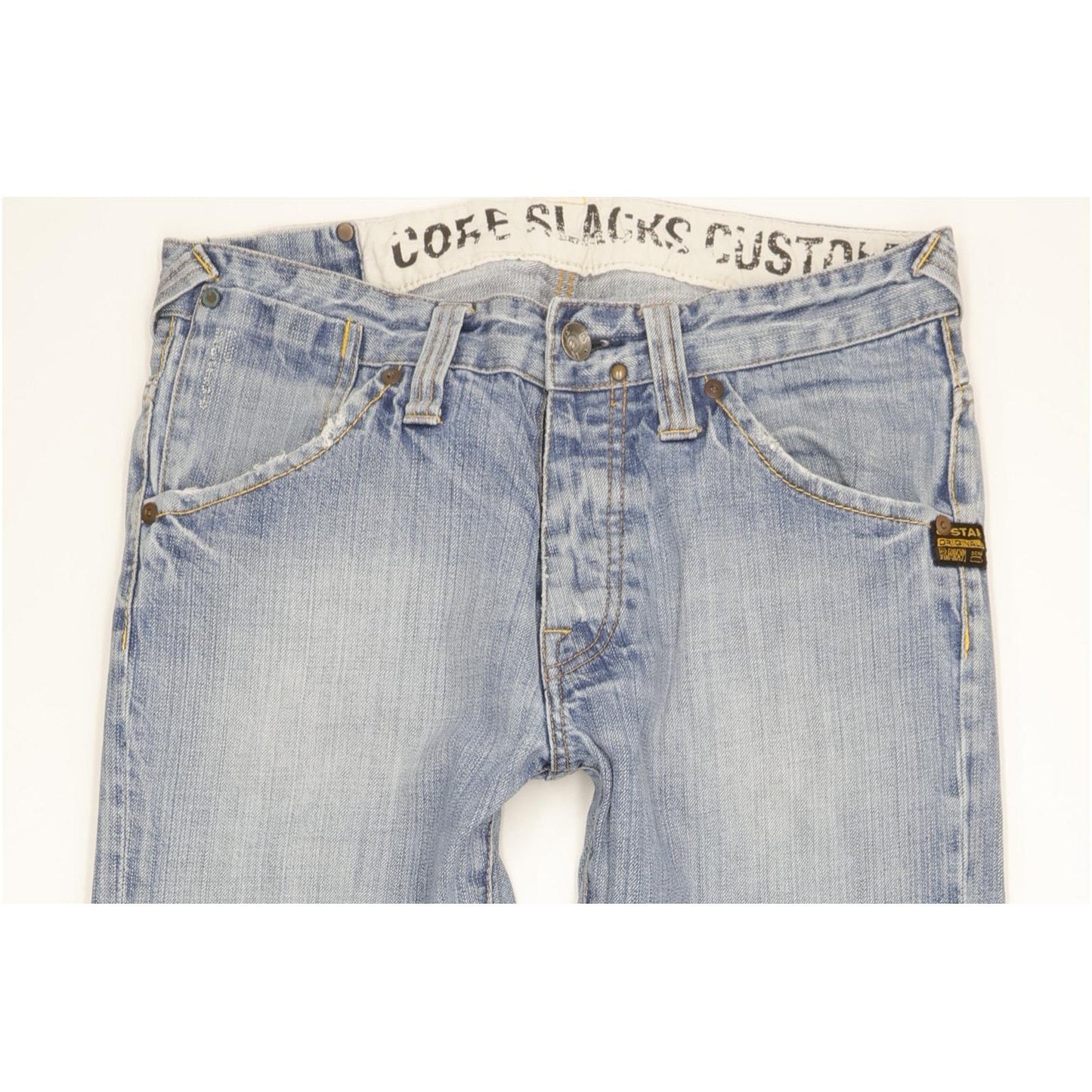 G-Star Core Slacks Men Blue Bootcut Slim Jeans W32 L32