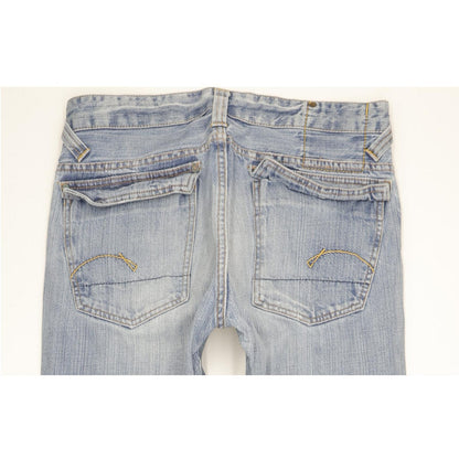 G-Star Core Slacks Men Blue Bootcut Slim Jeans W32 L32
