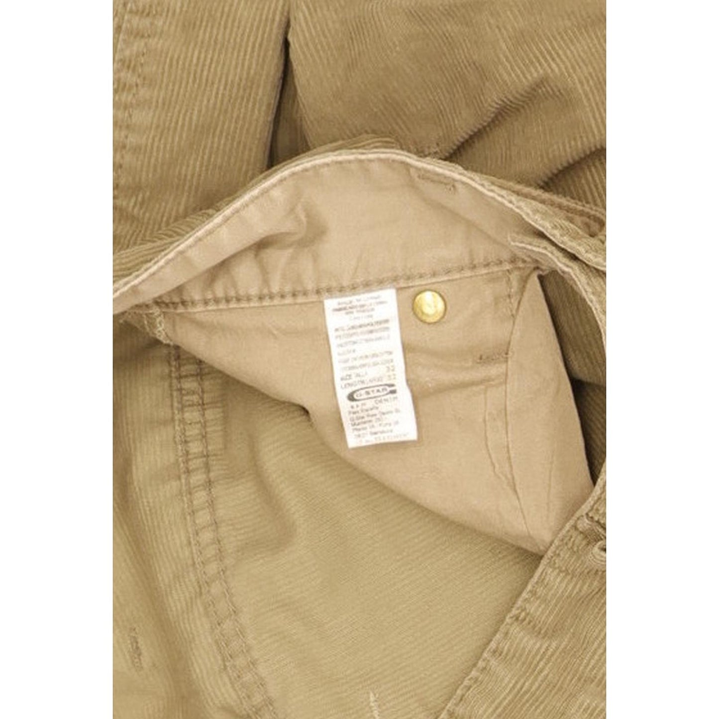 G-Star Elwood Men Beige Straight Regular Trousers W32 L32