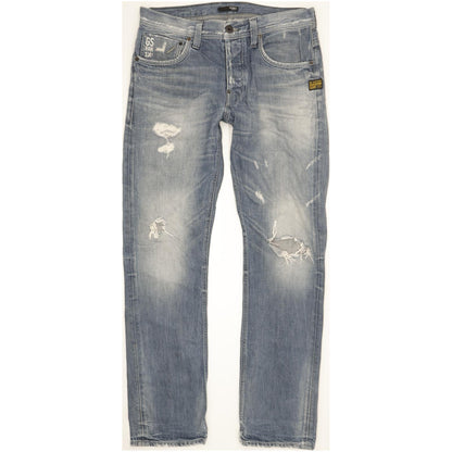 G-Star Attacc Men Blue Straight Regular Jeans W33 L32