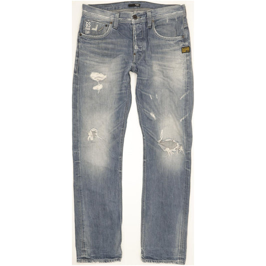 G-Star Attacc Men Blue Straight Regular Jeans W33 L32