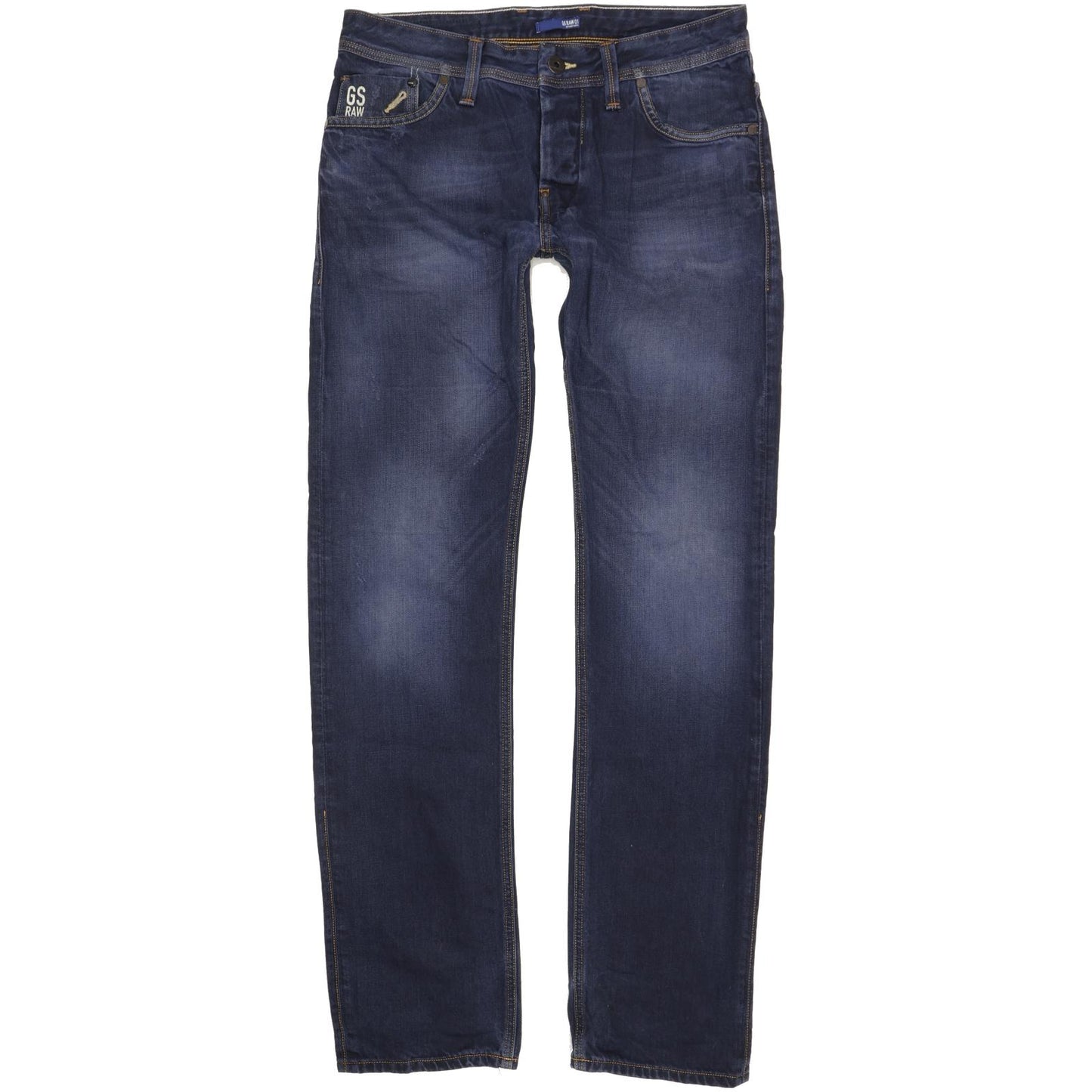 G-Star Men Blue Straight Slim Jeans W32 L34