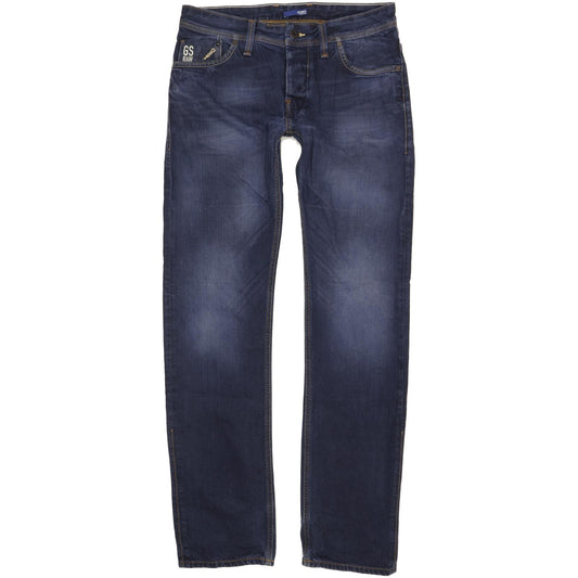 G-Star Men Blue Straight Slim Jeans W32 L34