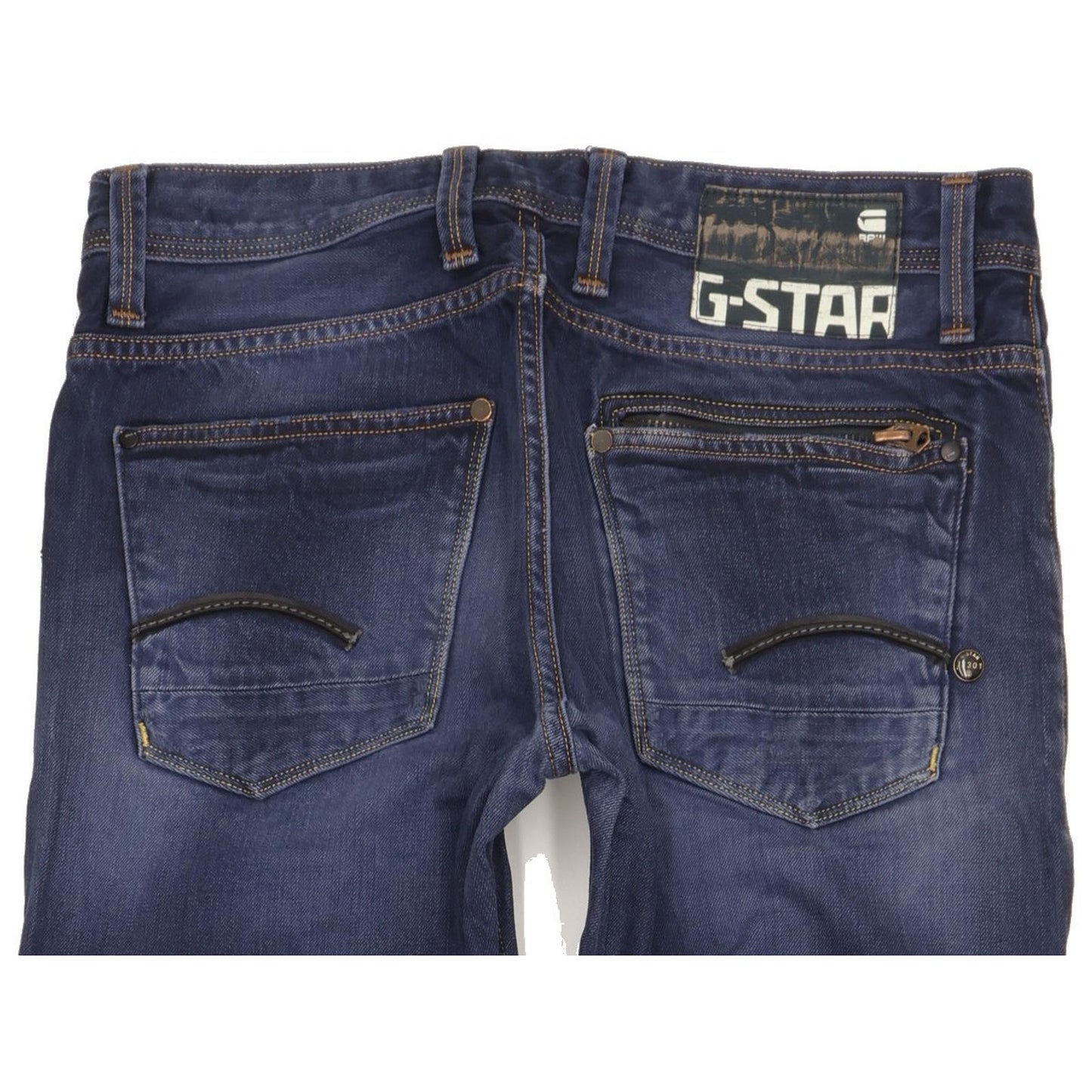 G-Star Men Blue Straight Slim Jeans W32 L34