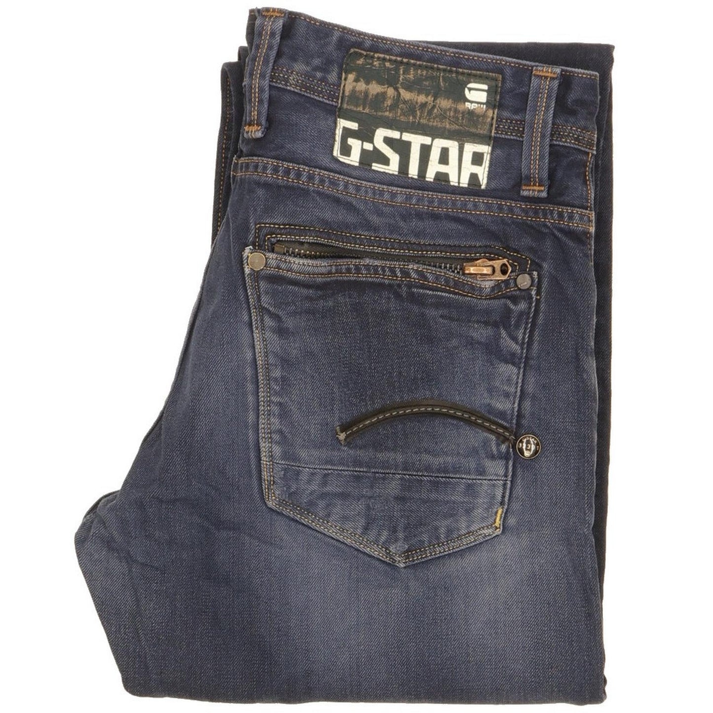 G-Star Men Blue Straight Slim Jeans W32 L34