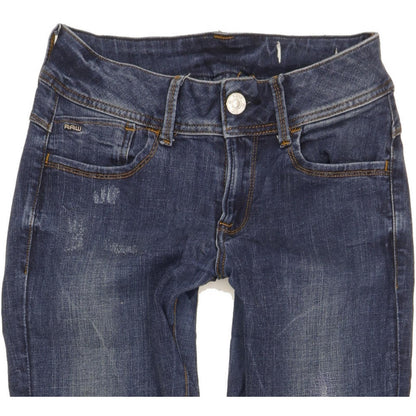 G-Star Lynn d-Mid Women Blue Skinny Slim Stretch Jeans W27 L32