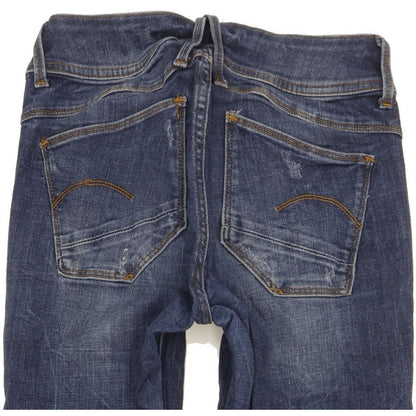 G-Star Lynn d-Mid Women Blue Skinny Slim Stretch Jeans W27 L32