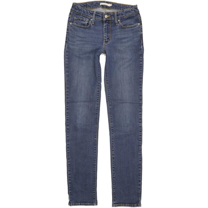 Levi's 712 Women Blue Straight Slim Stretch Jeans W28 L34
