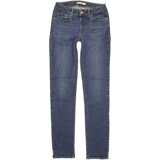 Levi's 712 Women Blue Straight Slim Stretch Jeans W28 L34