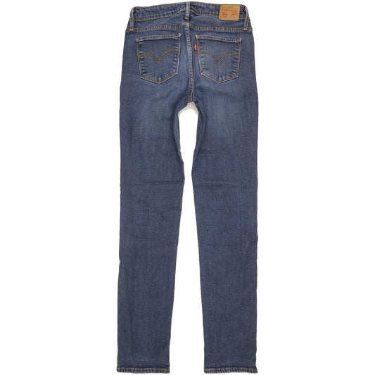 Levi's 712 Women Blue Straight Slim Stretch Jeans W28 L34