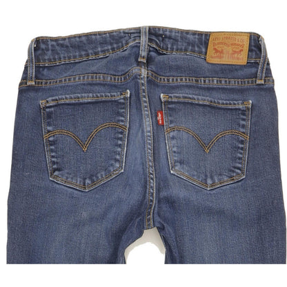 Levi's 712 Women Blue Straight Slim Stretch Jeans W28 L34