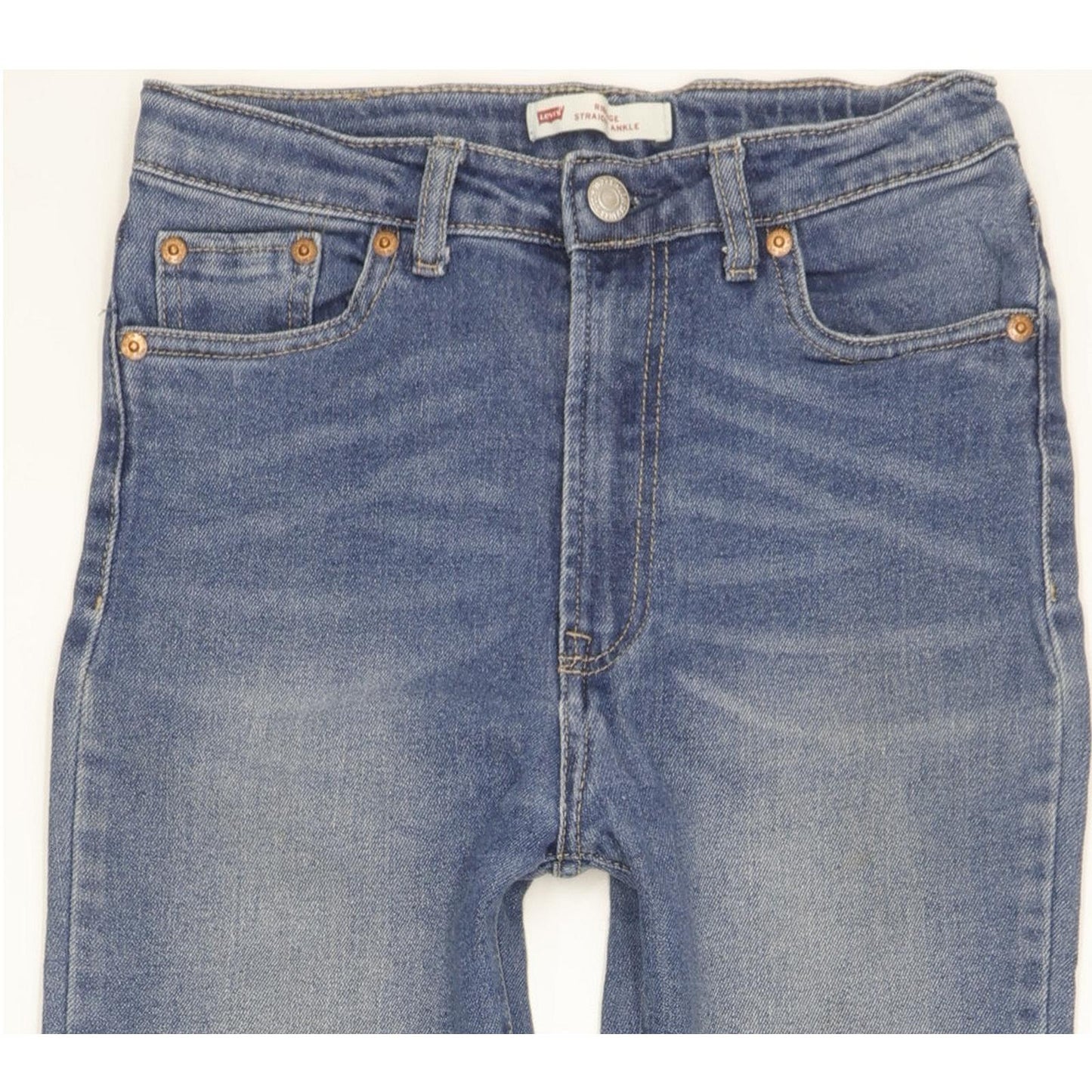 Levi's Ribcage Kids Blue Straight Slim Stretch Jeans W26 L30