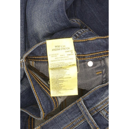 Wrangler Arizona Men Blue Straight Regular Stretch Jeans W32 L33