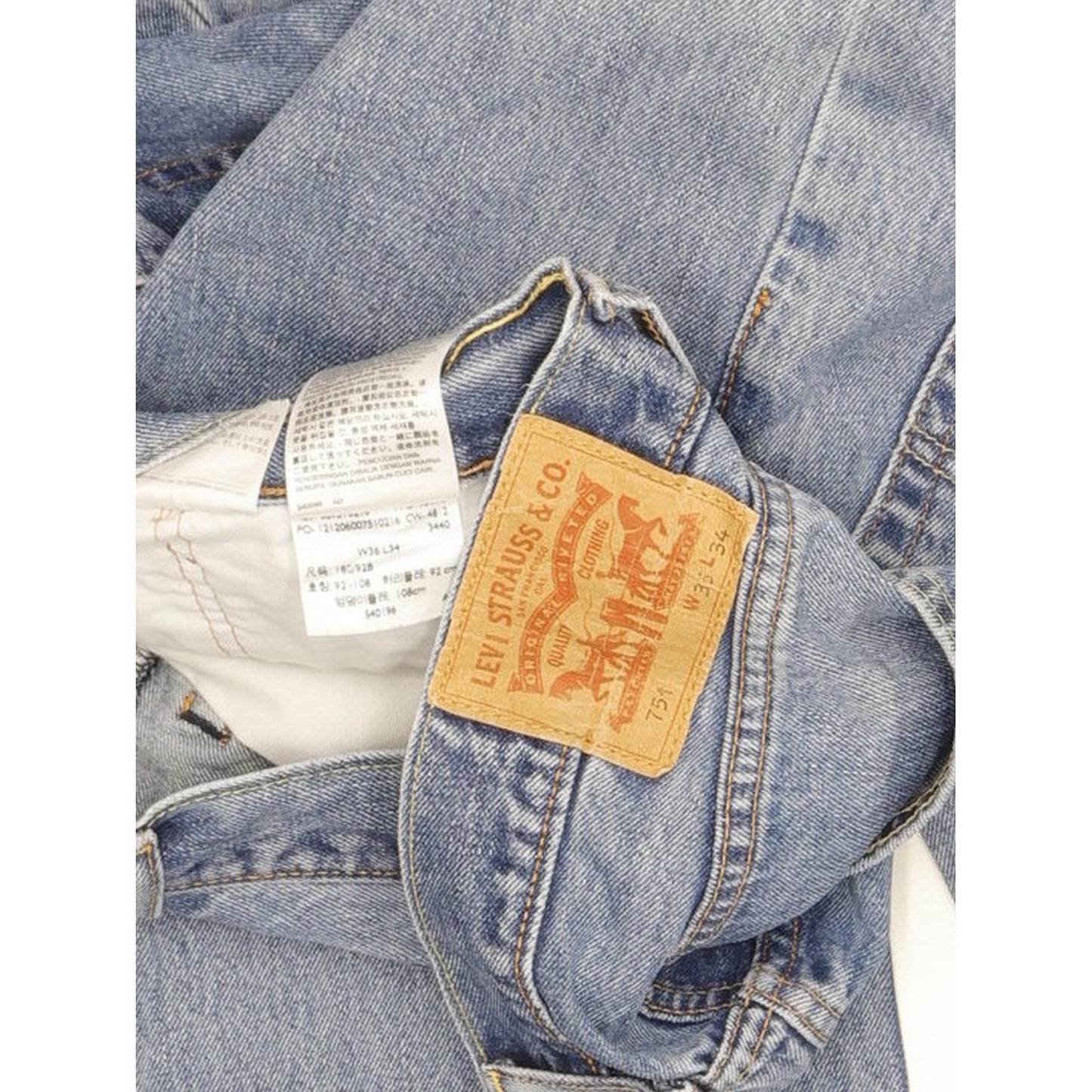 Levi's 751 Men Blue Straight Regular Jeans W36 L33