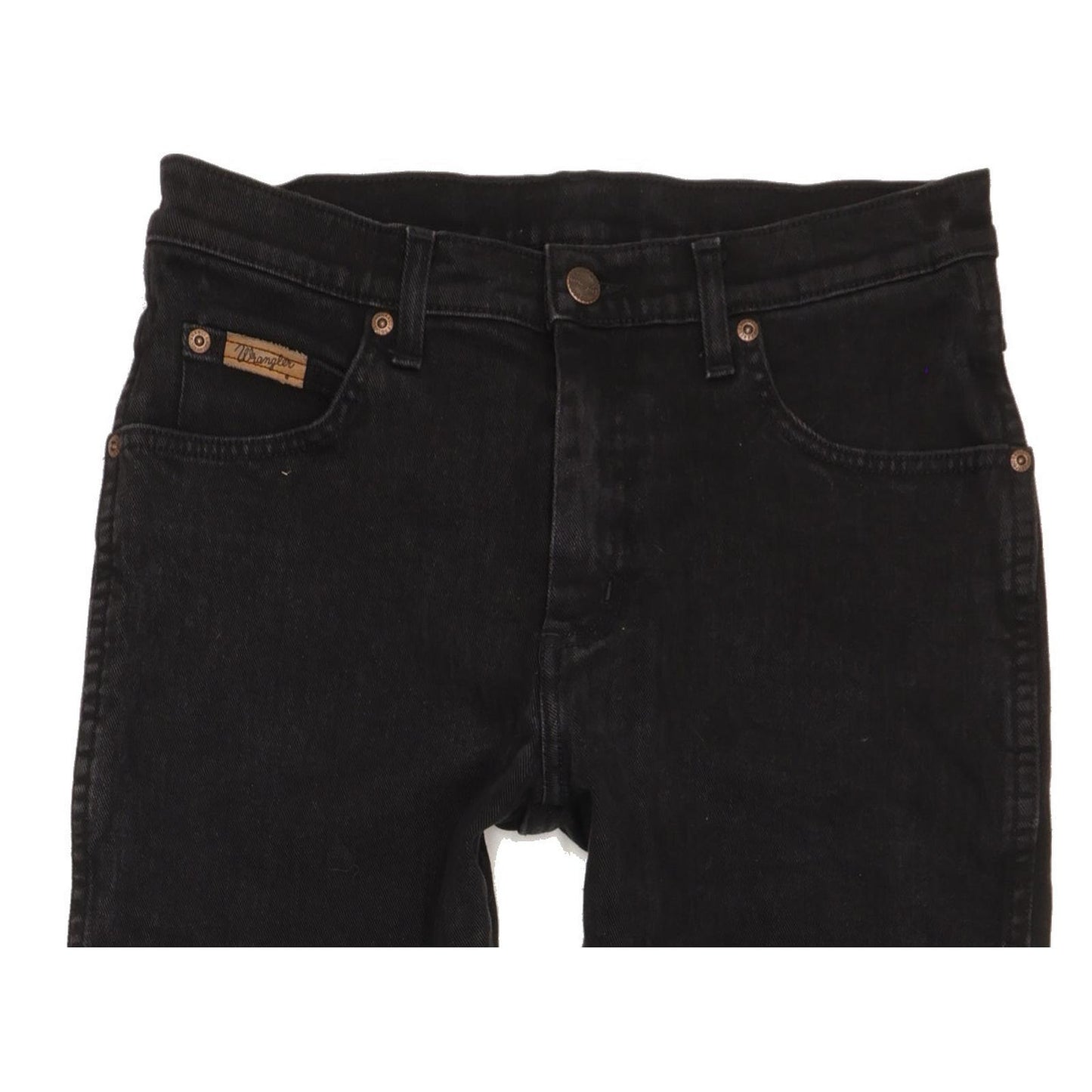 Wrangler Texas Men Black Straight Regular Stretch Jeans W31 L31