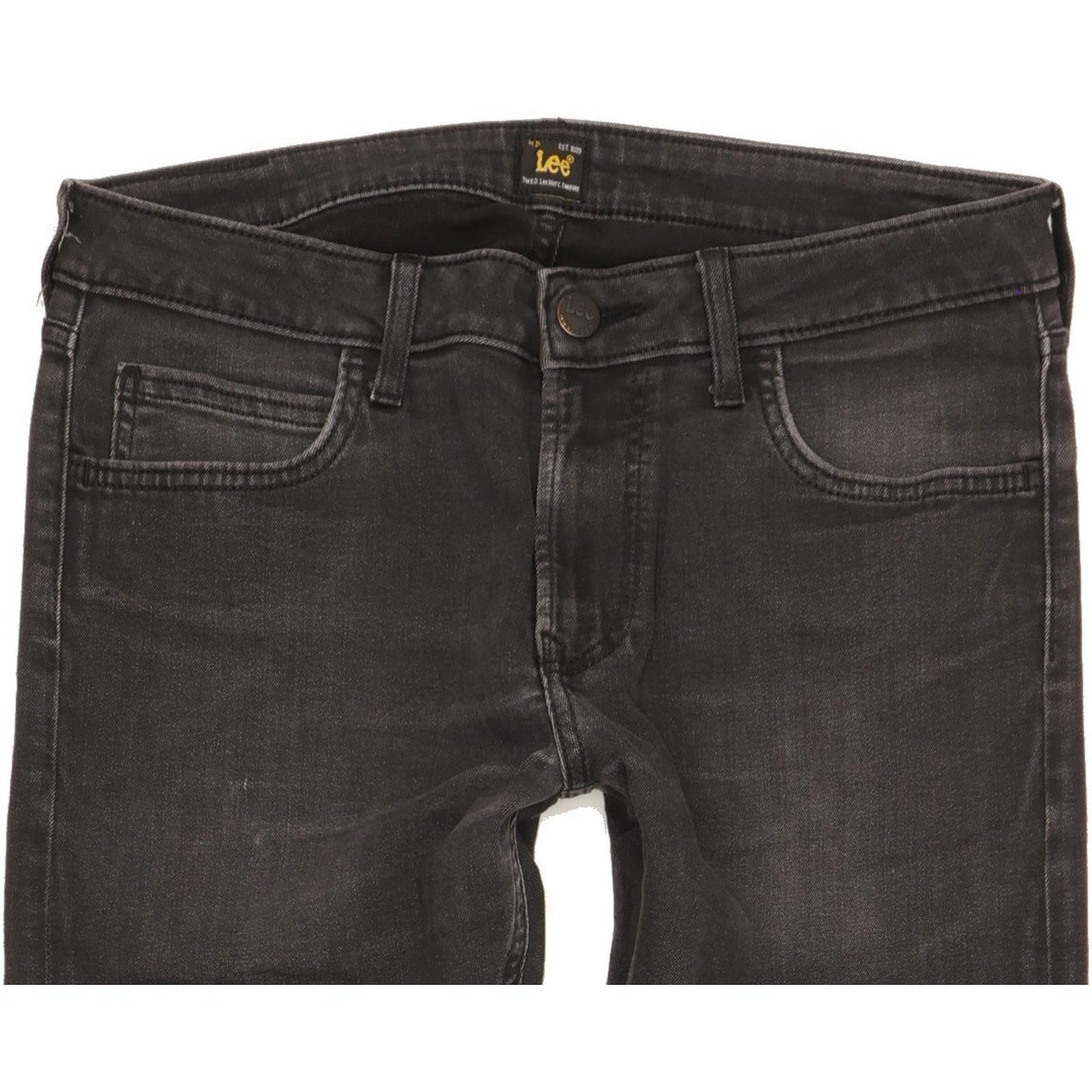 Lee Malone Men Black Skinny Slim Stretch Jeans W33 L30